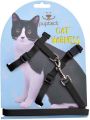 Cat Harness + Leash imported Nylon ( Black ). 