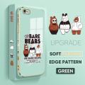 TA for iPhone 6 Plus 6s Plus Back Cover + Free Lanyard Cute Three Bears Luxury 6D Plating Case Side Pattern Soft Silicone Square Phone Cases. 