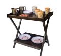 Portable Wooden Folding Table Double Portion Dark/ Light Color Gadget Shop. 