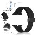 Strap For Apple watch ultra band 49mm 44mm 45mm 41mm 40mm 42mm 38mm 45mm Silicone Magnetic Bracelet iWatch Series ultra 8 se 7 6 5 4 3 Folding magnetic buckle silicone strap. 
