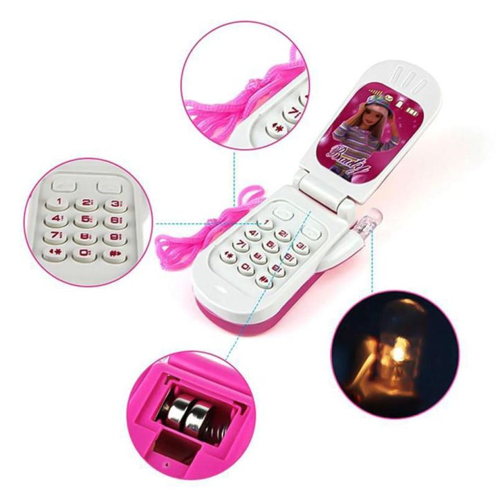 Barbie%20Toy%20Phone%20for%20Girls%20%7C%20Kids%20Pretend%20Play%20Flip%20Mobile%20%7C%20Musical%20&%20Light-Up%20Phone%20Toy%20%7C%20Best%20Gift%20for%20Girls%20-%20Image%202