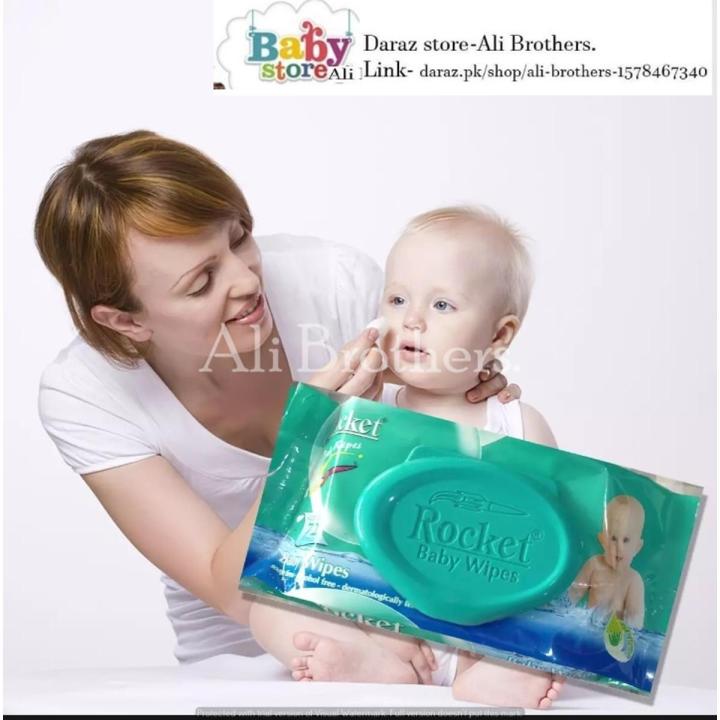 Rocket Soft Cream Wipes Imported Made 72 Pcs