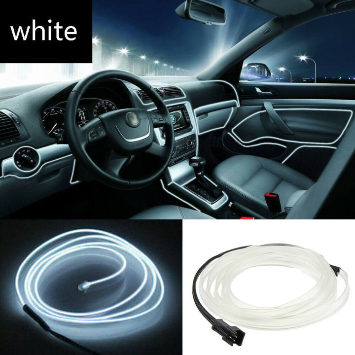 Led Light String For Auto 9ft EL Wire Flexible Neon Lamp Rope Tube Cable LED Strip Glow String ...
