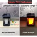 Solar Lantern Flame Lights Outdoor, Waterproof Hanging Solar Lights with Dancing Flame, Dusk to Dawn Auto Turn On/Off Function XF-6003. 