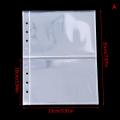 10pcs Standard Clear Plastic Photo Album Transparent A5 Binder Refill Sleeves. 