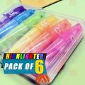 Mini Highlighter Markers Colorful, 6Color/Set Highlighter Pens, Fluorescent Highlighter Hand Account Drawing Pen Child Gift Office Supplies. 