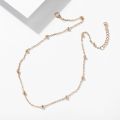 NEW Simple Invisible Transparent thin Line Gold Color Choker Necklace For Women Chain Necklace bead chocker collier femme Collar. 