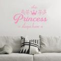 WallsArt Store Crown Diamond Wall Decals Princess Sleep Here Wall Stickers Removable DIY Mural Art Words With Flower Quotes Vinyl Stickers for Kids Bedroom Living Room Nursery Home Background Decoration. 