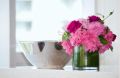 Techmanistan Clear Glass Vase, Round Glass Vase Bowl, Clear Glass Cylinder Vase, Round Vase for Floating Candles, Small Floral Glass Vase for Home Decor, Wedding Centerpiece (1 Piece). 
