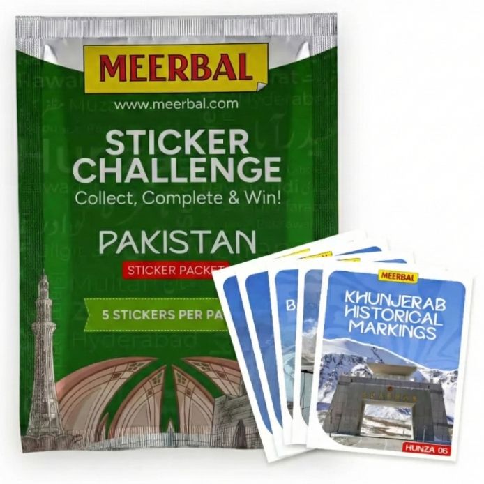 Meerbal Pakistan Sticker Packet | 5 Random Stickers | Complete the City & Win Prizes