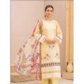 Gul Bano 3 piece printed unstiched lawn suit(free delivery ). 