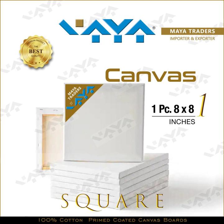 1 Piece Of 8 X 8 Inches Primed Canvas Board For Painting