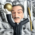 1pcs 7.5cm Alternating current Nikola tesla Action Figures doll kids collection model toy. 