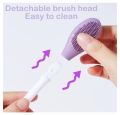 Face Applicator Brush For Cream/Body Lotion | Double Sided Facial Brush | Makeup Remover Scrubber | Exfoliating Body Brush | Beauty & Skin Care Accessories. 