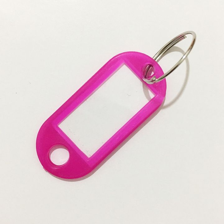[MGPH] Plastic Keychain Key Tags ID Label Name Tags Split Ring keychain pendant metal keychain
