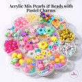 DIY Bracelet Kit Flower Box – Jewellery Making Kit for Girls & Kids with Random Beads, Charms & Strings. 