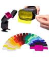 Flash Diffuser Color Gels 20x For DLSR Flash Canon Nikon Yongnuo RT Apkina Shanny. 