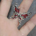 Irregular Red Crystal Glass Heart Aesthetic Rings For Women Y2K Gothic Animal Spider Ring Creative Grunge Jewelry Accessories. 