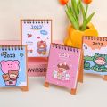 【NEW】 2022 2023 Cute Animal Cat Mini Desk Calendar Decoration Stationery School Supplies Kawaii Desk Calendars Office Supplies. 