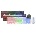 Suspended Illuminant Keyboard Mouse Suit Wired Computer Gaming Keyboard and Mouse Suit RGB Backlight DIY Cross-Border Installation. 