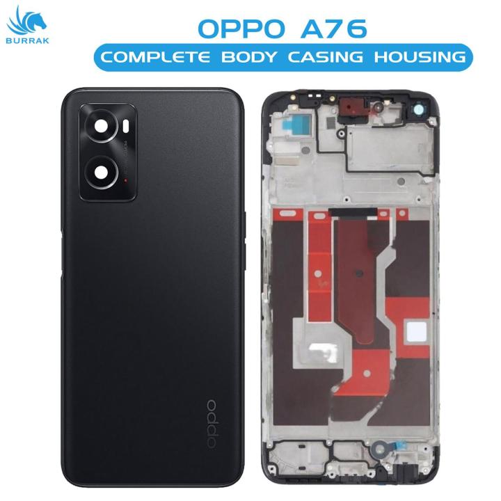 Oppo A76 Rear Complete Body Casing Housing Replacement For Oppo A76 - Black
