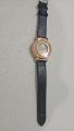 Watch for girls|woman|ladies|gift|Black and Gold Women's Analog Wristwatch with Crystal Detailing. 