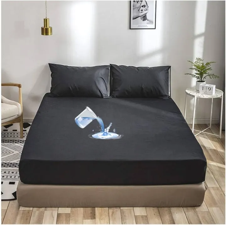 Waterproof%20Mattress%20Cover%20For%20Double%20Bed%20Size%20King/Single%20Fitted%20Mattress%20Protector%20-%20Image%202
