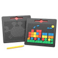 MAGNETIC BEADS DRAWING BOARD WITH MAGNETIC PEN AND PUZZLE educational toys for kids. 