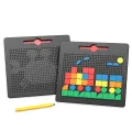 MAGNETIC BEADS DRAWING BOARD WITH MAGNETIC PEN AND PUZZLE educational toys for kids. 
