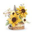 Compatible with LEGO flower basket series, micro-particle building blocks, sunflowers, potted bouquets, table ornaments, model toys. 