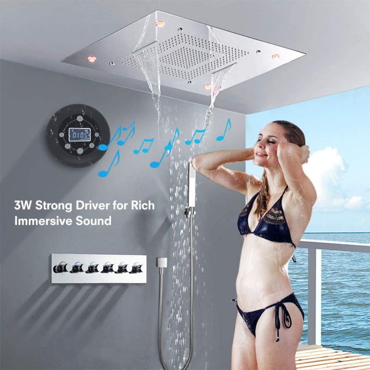 Shower%20Radio%20Bluetooth%20Speaker%205.0,%20JoyGeek%20Waterproof%20Wireless%20Bathroom%20Music%20with%20Suction%20FM%20Microphone%20Hands-Free%20Calling%2010%20Hours%20LCD%20Clock%20Display%20SD%20Card%20Play%20for%20%C3%8EPhone%20%C3%8CP%C3%81d%20Samsung%20-%20Image%209