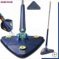 Twist n Squeeze Triangle Shape Extendable Microfiber Mop For Floor 3 Sided | Adjustable Triangular Cleaning Mop Twisting 360° Rotating. 