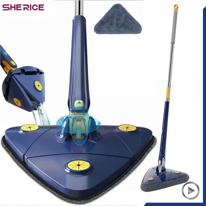 Twist%20n%20Squeeze%20Triangle%20Shape%20Extendable%20Microfiber%20Mop%20For%20Floor%203%20Sided%20%20Adjustable%20Triangular%20Cleaning%20Mop%20Twisting%20360%C2%B0%20Rotating%20-%20Image%202