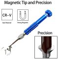 NAMUNY Magnetic 6 in 1 Tiny Screw Driver Kit, Small Screwdriver Set Perfect Mini Screws for Cell Phones, Watch, Eyeglass Etc. 