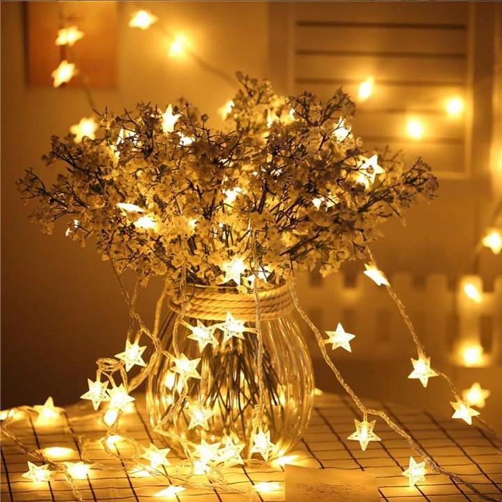 Star Lights,Star String Lights for Bedroom Twinkle Lights LED,20 LED 7 FT LED Star Lights for Xmas Wedding Party Garden Valentine's Day Outdoor Indoor Wall Decors