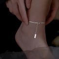 925 Sterling Silver Snake Bone Anklet Exquisite Temperament Anklet Long Anklet Sparkling Footchains Birthday Gift Jewelry. 