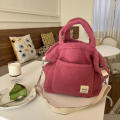 Casual Lamb wool shoulder bag Faux  Solid color Autumn Large capacity shopping bag Portable  Warm Soft fluffy faux  tote bag for Ins fashion Winter fashion Shopping Travel Daily use. 