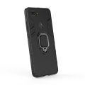 For Xiaomi Mi 8 Lite Case, Silicone TPU and Hard PC Luxury Armor Shockproof Metal Ring Holder Cover Phone Casing. 