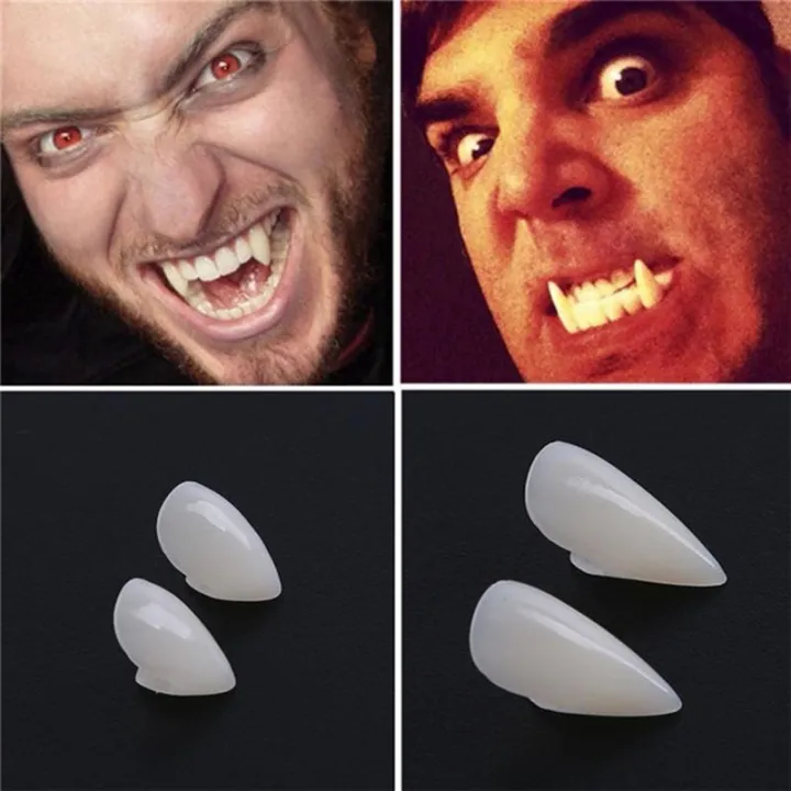 Halloween%20Cosplay%20Vampire%20Fangs%20Werewolf%20Teeth%20Fancy%20Dress%20Costume%20Accessory%20Tooth#19mm%20-%20Image%204