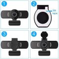 LarmTek Webcam for Pc,1080P Webcam with Webcam Cover,Usb Computer Camera with Built-in Mic for Live Streaming Gaming Calling Video Conferencing,W5,UK. 