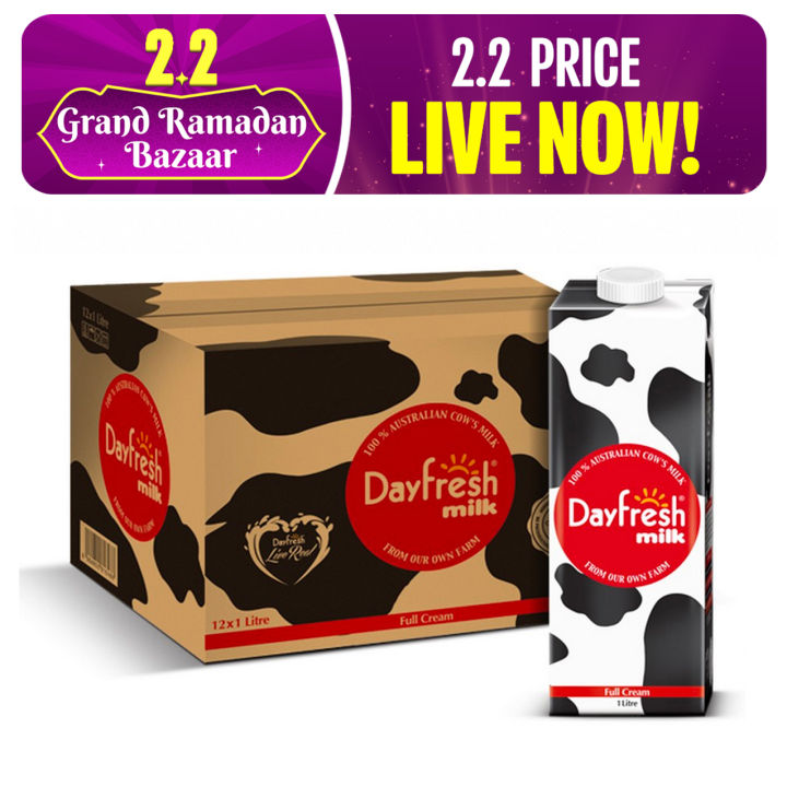 Pack of 12 Dayfresh UHT Milk 1 Ltr