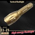 Non-American German tactical strong light flashlight rechargeable flashlight small lighting riding flashlight outdoor long-range hand lamp. 