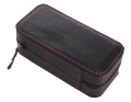 High Quality Watch box Portable Carbon Fiber, 2 Slots Display Zipper Case Storage Holder. 