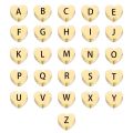 A-Z Heart Shape Pendant Necklace - Stainless Steel - Initial Letter Necklace. 