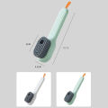 Cleaning Brush With Soap Dispenser | Long Handle | Soft Bristle | Shoes & Clothes Cleaner | Household Laundry Cleaning Tool. 