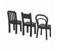 IKEA Hook Hanger Set of 3 Black Key Cloth Jewelry Holder Chairs Wall Mounted. 