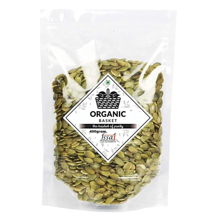 The Organic Basket Raw Pumpkin Seeds (Pack of 400GM)