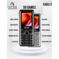 Faywa Eagle 2 - 4 Sims Mobile - 4 Active Sims - PTA Approved - 3500mAH Battery - Voice changer -2000 Contacts Save Memory - 50 Games - 2.4 Inch Display - Auto Call recording - Wireless FM Radio - Smart Camera - Audio & Video player - 1 Year brand warranty. 