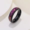Temperature Mood Ring For Women Changing Color Heartbeat Ring for men Emotional Feeling Ring mood temperature couple ring. 