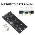 M2 to SATA Adapter M.2 to SATA Adapter M.2 NGFF Converter 2.5" SATA3 Card B Key for 2230-2280 M2 SSD. 